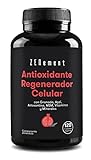 Antioxidante Regenerador Celular, Anti-edad, con Granada, Açaí, Astaxantina, MSM, Vitaminas C, E y Minerales (Zinc, Selenio y Cobre), 120 Cápsulas | Zenement