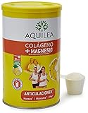 AQUILEA - Articulaciones Colágeno + Magnesio - Complemento Alimenticio en Polvo para Reforzar las Articulaciones y los Músculos - Sin Gluten/Sin Lactosa  Sabor limón - Pack Duplo 2x375g