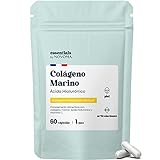 Colágeno Marino con Ácido Hialurónico + Vitamina C, Suplemento Piel, Articulaciones y Huesos, 60 Cápsulas para 1 mes, Alta Dosis de Colágeno Hidrolizado Puro NATICOL, Essentials by Novoma