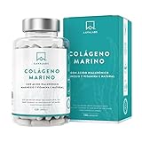 Colageno marino hidrolizado con vitamina C natural – Péptidos de colageno con magnesio y acido hialuronico – 120 colágeno cápsulas – colageno hidrolizado