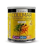 COLLMAR Colágeno Marino Hidrolizado + Cúrcuma con Magnesio, Vitamina C, Ácido Hialurónico para bienestar articular y muscular |Máx. asimilación 9.355 mg/día | 300g de polvo | Sabor Vainilla